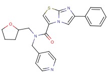 6-phenyl-N-(4-pyridinylmethyl)-N-(tetrahydro-2-furanylmethyl)imidazo[2,1-b][1,3]thiazole-3-carboxamide