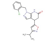 1-(2-chlorobenzyl)-4-(3-isopropylisoxazol-5-yl)-1,4,5,7-tetrahydro-6H-pyrazolo[3,4-b]pyridin-6-one