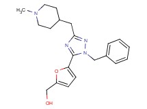 (5-{1-benzyl-3-[(1-methylpiperidin-4-yl)methyl]-1H-1,2,4-triazol-5-yl}-2-furyl)methanol