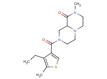 8-[(4-ethyl-5-methyl-3-thienyl)carbonyl]-2-methylhexahydro-2H-pyrazino[1,2-a]pyrazin-1(6H)-one