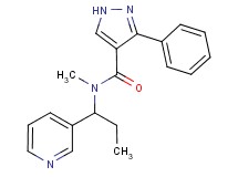 N-methyl-3-phenyl-N-(1-pyridin-3-ylpropyl)-1H-pyrazole-4-carboxamide