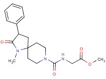 methyl N-[(1-methyl-2-oxo-3-phenyl-1,8-diazaspiro[4.5]dec-8-yl)carbonyl]glycinate