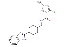 N-{[4-(1H-benzimidazol-2-yl)cyclohexyl]methyl}-4-chloro-1-methyl-1H-pyrazole-3-carboxamide