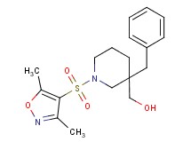 {3-benzyl-1-[(3,5-dimethyl-4-isoxazolyl)sulfonyl]-3-piperidinyl}methanol