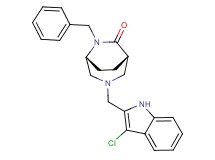 (1S*,5R*)-6-benzyl-3-[(3-chloro-1H-indol-2-yl)methyl]-3,6-diazabicyclo[3.2.2]nonan-7-one