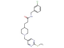 N-(3-chlorobenzyl)-3-(1-{[2-(methylthio)-5-pyrimidinyl]methyl}-4-piperidinyl)propanamide