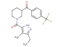 {1-[(3-ethyl-4-methyl-1H-pyrazol-5-yl)carbonyl]-3-piperidinyl}[4-(trifluoromethyl)phenyl]methanone