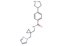 N-{[1-(1H-pyrazol-1-ylmethyl)cyclopropyl]methyl}-4-(3-pyrrolidinyl)benzamide hydrochloride
