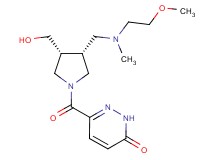 6-[((3R*,4R*)-3-(hydroxymethyl)-4-{[(2-methoxyethyl)(methyl)amino]methyl}-1-pyrrolidinyl)carbonyl]-3(2H)-pyridazinone