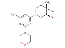 (3S*,4S*)-4-methyl-1-(6-methyl-2-morpholin-4-ylpyrimidin-4-yl)piperidine-3,4-diol