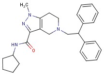 N-cyclopentyl-5-(2,2-diphenylethyl)-1-methyl-4,5,6,7-tetrahydro-1H-pyrazolo[4,3-c]pyridine-3-carboxamide