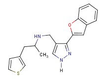 N-{[3-(1-benzofuran-2-yl)-1H-pyrazol-4-yl]methyl}-1-(3-thienyl)-2-propanamine