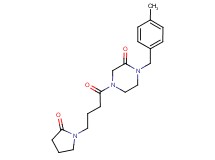 1-(4-methylbenzyl)-4-[4-(2-oxo-1-pyrrolidinyl)butanoyl]-2-piperazinone