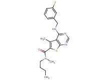 N-butyl-4-[(3-fluorobenzyl)amino]-N,5-dimethylthieno[2,3-d]pyrimidine-6-carboxamide