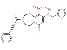 methyl 7-oxo-3-(3-phenyl-2-propynoyl)-9-(2-thienylmethoxy)-1,2,3,4,5,7-hexahydropyrido[1,2-d][1,4]diazepine-10-carboxylate