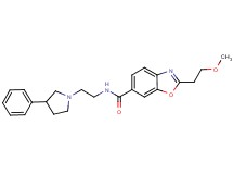 2-(2-methoxyethyl)-N-[2-(3-phenyl-1-pyrrolidinyl)ethyl]-1,3-benzoxazole-6-carboxamide
