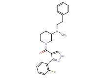 1-{[3-(2-fluorophenyl)-1H-pyrazol-4-yl]carbonyl}-N-methyl-N-(2-phenylethyl)-3-piperidinamine