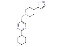 2-cyclohexyl-5-{[4-(1H-pyrazol-3-yl)piperidin-1-yl]methyl}pyrimidine