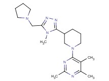 2,4,5-trimethyl-6-{3-[4-methyl-5-(pyrrolidin-1-ylmethyl)-4H-1,2,4-triazol-3-yl]piperidin-1-yl}pyrimidine