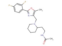 N-[2-(1-{[2-(2,4-difluorophenyl)-5-methyl-1,3-oxazol-4-yl]methyl}-2-piperidinyl)ethyl]acetamide