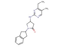 1-(2,3-dihydro-1H-inden-2-yl)-4-[(4-ethyl-5-methylpyrimidin-2-yl)amino]pyrrolidin-2-one