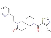 8-[(4-methyl-1,3-thiazol-5-yl)carbonyl]-2-(2-pyridin-2-ylethyl)-2,8-diazaspiro[5.5]undecan-3-one