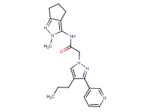 N-(2-methyl-2,4,5,6-tetrahydrocyclopenta[c]pyrazol-3-yl)-2-[4-propyl-3-(3-pyridinyl)-1H-pyrazol-1-yl]acetamide