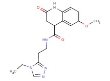N-[2-(4-ethyl-4H-1,2,4-triazol-3-yl)ethyl]-6-methoxy-2-oxo-1,2,3,4-tetrahydro-4-quinolinecarboxamide