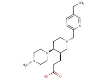 3-[(3R*,4S*)-1-[(5-ethylpyridin-2-yl)methyl]-4-(4-methylpiperazin-1-yl)piperidin-3-yl]propanoic acid