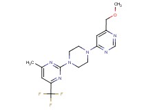2-{4-[6-(methoxymethyl)pyrimidin-4-yl]piperazin-1-yl}-4-methyl-6-(trifluoromethyl)pyrimidine