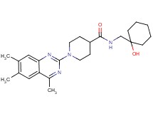 N-[(1-hydroxycyclohexyl)methyl]-1-(4,6,7-trimethyl-2-quinazolinyl)-4-piperidinecarboxamide