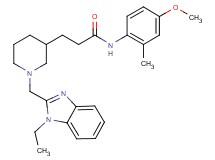 3-{1-[(1-ethyl-1H-benzimidazol-2-yl)methyl]-3-piperidinyl}-N-(4-methoxy-2-methylphenyl)propanamide