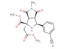 methyl (1R*,3S*,3aR*,6aS*)-3-(3-cyanophenyl)-1-(2-methoxy-2-oxoethyl)-5-methyl-4,6-dioxooctahydropyrrolo[3,4-c]pyrrole-1-carboxylate