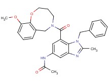 N-{1-benzyl-7-[(10-methoxy-3,4-dihydro-2H-1,5-benzoxazocin-5(6H)-yl)carbonyl]-2-methyl-1H-benzimidazol-5-yl}acetamide