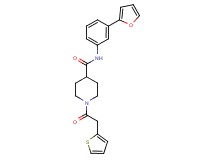 N-[3-(2-furyl)phenyl]-1-(2-thienylacetyl)-4-piperidinecarboxamide