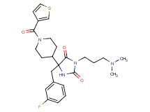 3-[3-(dimethylamino)propyl]-5-(3-fluorobenzyl)-5-[1-(3-thienylcarbonyl)-4-piperidinyl]-2,4-imidazolidinedione