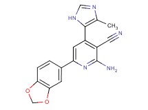 2-amino-6-(1,3-benzodioxol-5-yl)-4-(4-methyl-1H-imidazol-5-yl)nicotinonitrile