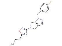 1-(4-fluorobenzyl)-5-(5-propyl-1,2,4-oxadiazol-3-yl)-1,4,5,6-tetrahydropyrrolo[3,4-c]pyrazole