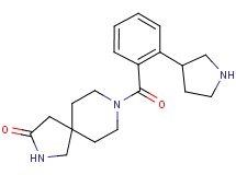 8-[2-(3-pyrrolidinyl)benzoyl]-2,8-diazaspiro[4.5]decan-3-one hydrochloride
