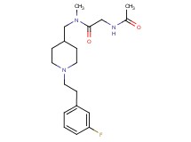 N~2~-acetyl-N~1~-({1-[2-(3-fluorophenyl)ethyl]-4-piperidinyl}methyl)-N~1~-methylglycinamide