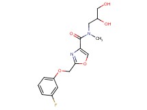 N-(2,3-dihydroxypropyl)-2-[(3-fluorophenoxy)methyl]-N-methyl-1,3-oxazole-4-carboxamide