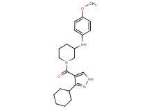 1-[(3-cyclohexyl-1H-pyrazol-4-yl)carbonyl]-N-(4-methoxyphenyl)-3-piperidinamine