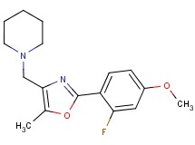 1-{[2-(2-fluoro-4-methoxyphenyl)-5-methyl-1,3-oxazol-4-yl]methyl}piperidine