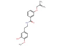 N-[2-(3-hydroxy-4-methoxyphenyl)ethyl]-3-[(2-methylprop-2-en-1-yl)oxy]benzamide
