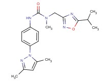 N'-[4-(3,5-dimethyl-1H-pyrazol-1-yl)phenyl]-N-[(5-isopropyl-1,2,4-oxadiazol-3-yl)methyl]-N-methylurea