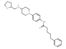 5-phenyl-N-(4-{4-[(tetrahydro-2-furanylmethyl)amino]-1-piperidinyl}phenyl)pentanamide