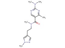 2-(dimethylamino)-N,4-dimethyl-N-[2-(1-methyl-1H-pyrazol-4-yl)ethyl]-5-pyrimidinecarboxamide