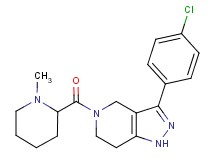 3-(4-chlorophenyl)-5-[(1-methyl-2-piperidinyl)carbonyl]-4,5,6,7-tetrahydro-1H-pyrazolo[4,3-c]pyridine