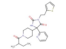 5-[1-(2-methylbutanoyl)-4-piperidinyl]-5-(2-pyridinyl)-3-[2-(2-thienyl)ethyl]-2,4-imidazolidinedione