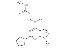 N~3~-(6-cyclopentyl-1-methyl-1H-pyrazolo[3,4-d]pyrimidin-4-yl)-N~1~,N~3~-dimethyl-beta-alaninamide